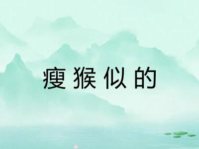瘦猴似的