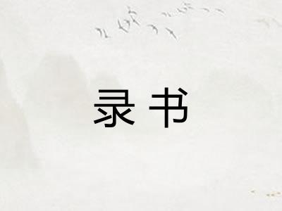 录书