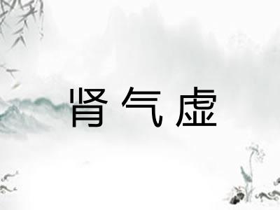 肾气虚