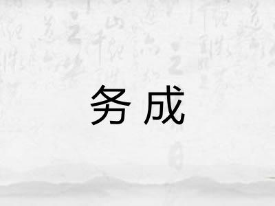 务成