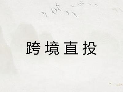 跨境直投