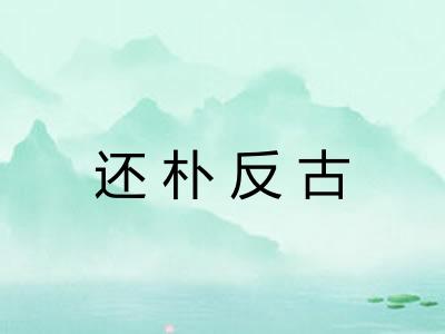 还朴反古