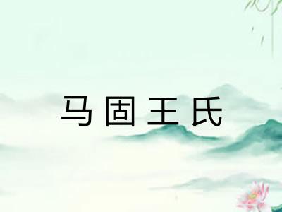 马固王氏