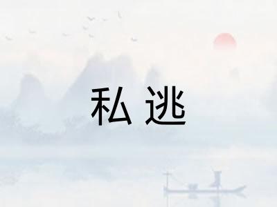 私逃