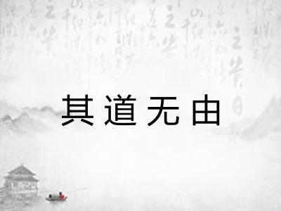 其道无由