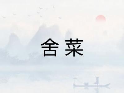 舍菜