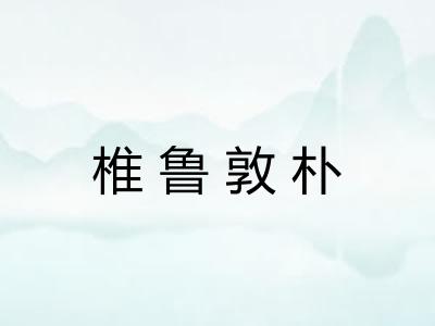 椎鲁敦朴