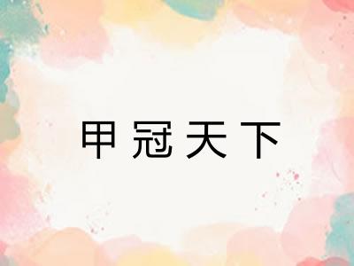 甲冠天下