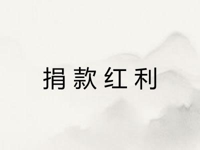 捐款红利