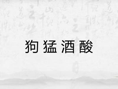 狗猛酒酸