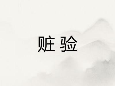 赃验
