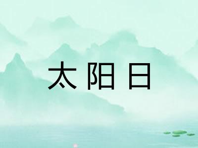 太阳日
