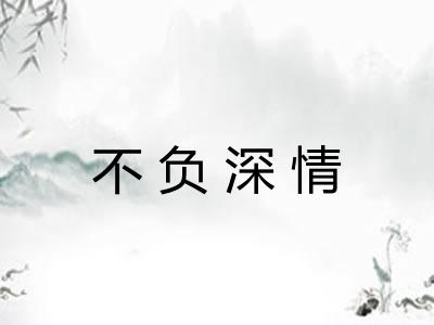 不负深情