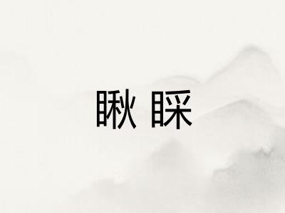 瞅睬