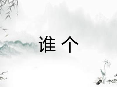 谁个