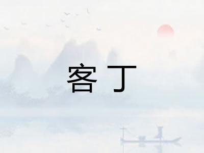 客丁