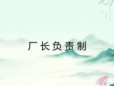 厂长负责制