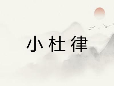 小杜律