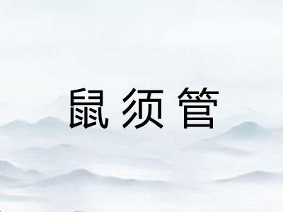 鼠须管