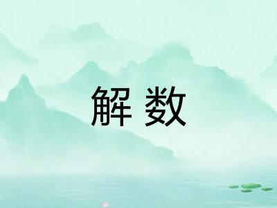 解数