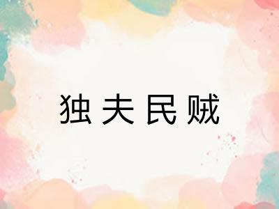 独夫民贼