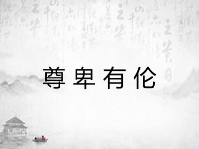 尊卑有伦