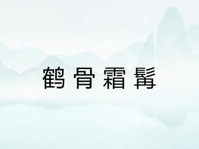 鹤骨霜髯