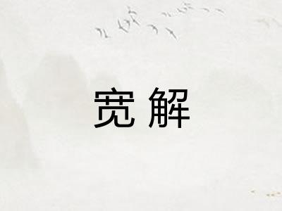 宽解