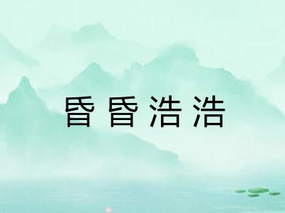 昏昏浩浩