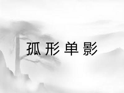 孤形单影