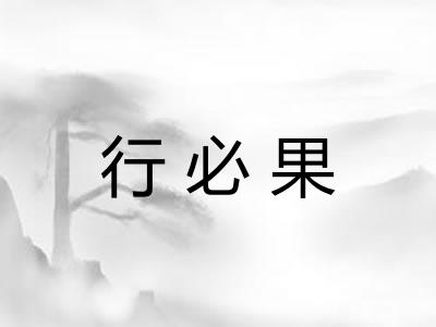 行必果