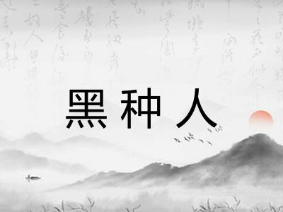 黑种人