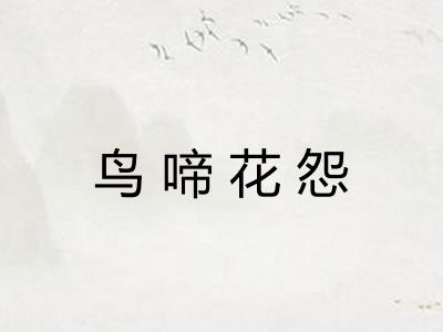 鸟啼花怨