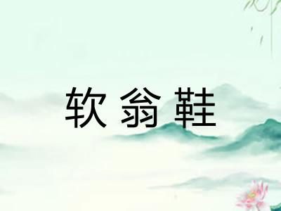 软翁鞋