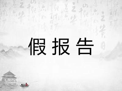 假报告