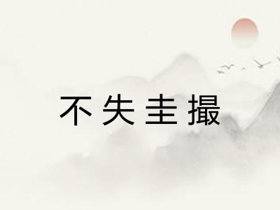 不失圭撮