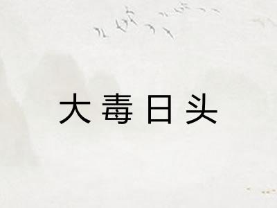 大毒日头