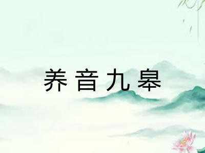 养音九皋