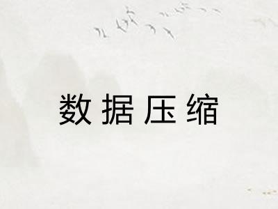 数据压缩
