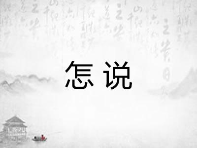 怎说