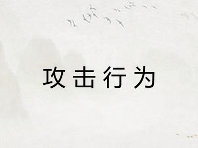 攻击行为