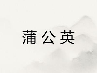 蒲公英