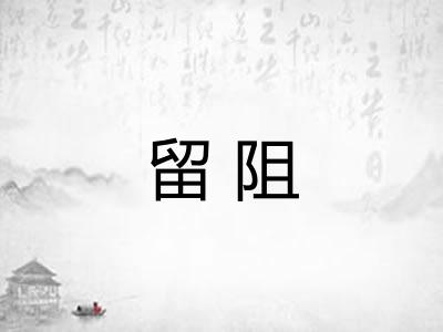 留阻