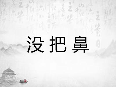没把鼻