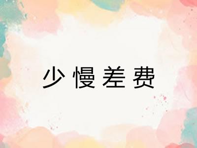 少慢差费