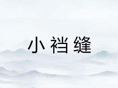 小裆缝