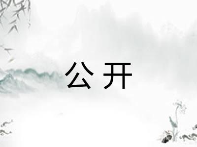 公开