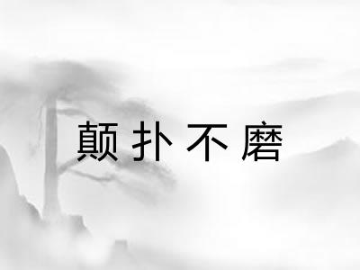 颠扑不磨