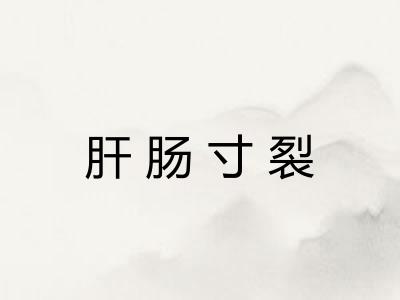 肝肠寸裂