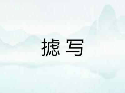 摅写